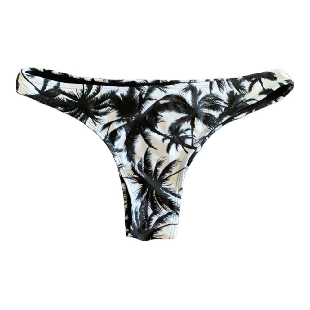 Palm Print Super Cheeky Bikini Bottoms L